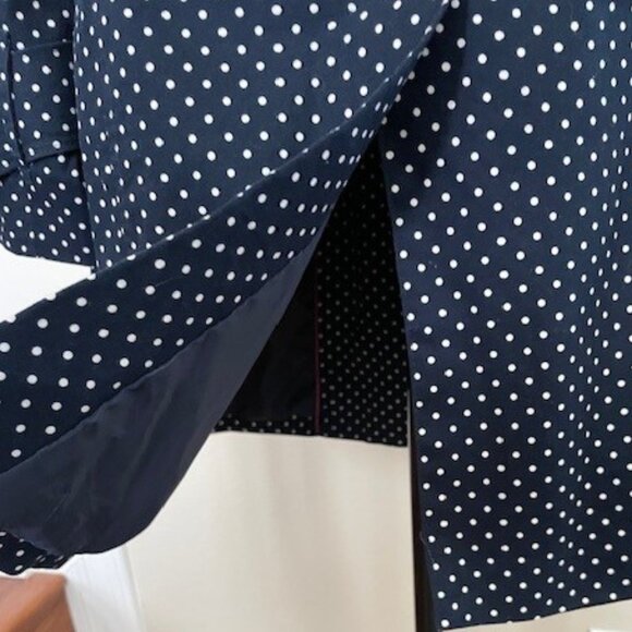 London Fog Polka Dot Single Breasted Trench Coat - Picture 9 of 13